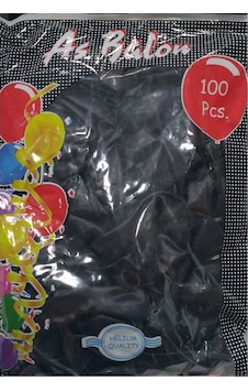 12" As Metalik Balon Siyah