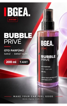 Bgea Bubble Privé Sakız Kokulu Oto Parfümü Sweet Gum Sprey 200 Ml Bgea Bubble Privé Sakız Kokulu Oto Parfümü Sweet Gum Sprey 200 Ml