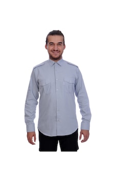 Formteks Güvenlik Gömlek Klasik Yaka Uzun Kol Gri Diğer