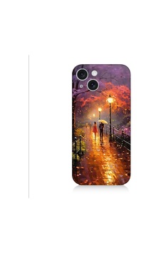 Apple Uyumlu iPhone 15 Plus Yağmurlu Park Desenli Silikon Kılıf Silikon Apple Uyumlu iPhone 15 Plus Yağmurlu Park Desenli Silikon Kılıf Silikon