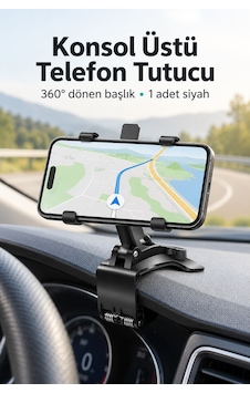 Gösterge Torpido Üstü Araba Araç İçi Telefon Tutucu 360 Dönebilen Gösterge Torpido Üstü Araba Araç İçi Telefon Tutucu 360 Dönebilen