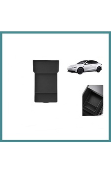 Trendexa Tesla Model Y Juniper 2025+ Uyumlu Orta Konsol Düzenleyici Raf Saklama Kutusu Siyah Mac