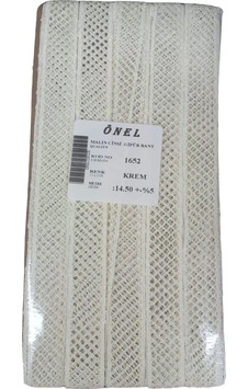 Dantel Polyester Güpür Bant Krem 14,50 Metre En 3 Cm On-1652-kr Dantel Polyester Güpür Bant Krem 14,50 Metre En 3 Cm On-1652-kr