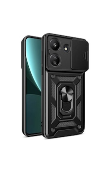 Xiaomi Poco C65 Kılıf Sürgülü Tank Zırh Yüzüklü Mıknatıslı Standlı Kapak S-vega Xiaomi Poco C65 Kılıf Sürgülü Tank Zırh Yüzüklü Mıknatıslı Standlı Kapak S-vega