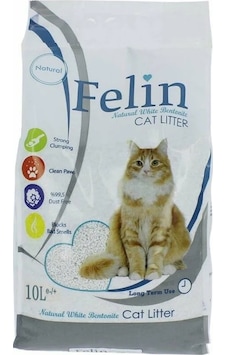 Felin Natural Parfümsüz İnce Taneli Topaklaşan Bentonit Kedi Kumu 10 L Felin Natural Parfümsüz İnce Taneli Topaklaşan Bentonit Kedi Kumu 10 L
