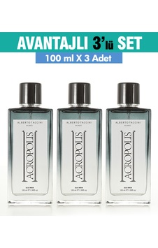 Alberto Taccini Acropolıs Erkek Parfüm EDP 3 x 100 ML Alberto Taccini Acropolıs Erkek Parfüm EDP 3 x 100 ML