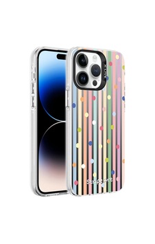 Apple Uyumlu  iPhone 14 Pro Max Kılıf Desenli Zore Silver Sert Kapak