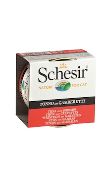 Schesir Cat Jelly Ton Balıklı ve Karidesli Konserve Yetişkin Kedi Maması 85 G Schesir Cat Jelly Ton Balıklı ve Karidesli Konserve Yetişkin Kedi Maması 85 G