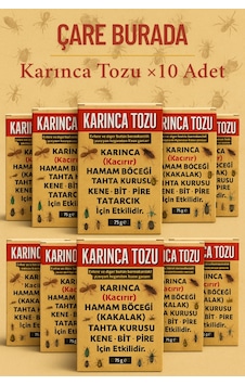 Karınca Tozu 10 Adet Kene & Bit & Pire & Tahta Kurusu & Hamam Böceği Karınca Tozu 10 Adet Kene & Bit & Pire & Tahta Kurusu & Hamam Böceği