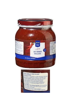Metro Chef Biber Salçası Acı 1650 G Metro Chef Biber Salçası Acı 1650 G