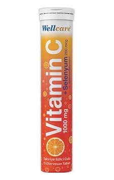 Wellcare Vitamin C 1000 Mg Selenyum 15 Efervesan Tablet Wellcare Vitamin C 1000 Mg Selenyum 15 Efervesan Tablet