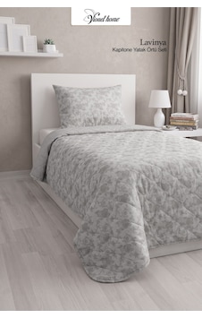 Lavinya Kapitone Tek Kişilik Yatak Örtüsü, Pike Seti, Çift Taraflı Kullanım, Çiçek Desenli 1 Adet Yastık Kılıfı , 160x220 Cm Gri Lavinya Kapitone Tek Kişilik Yatak Örtüsü, Pike Seti, Çift Taraflı Kullanım, Çiçek Desenli 1 Adet Yastık Kılıfı , 160x220 Cm Gri