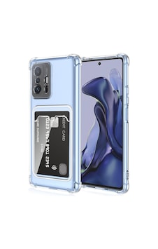 Xiaomi Mi 11t Kapak İle Uyumlu Kamera Korumalı Kartlıklı Darbe Emici Özellikli Şeffaf Silikon Kılıf Xiaomi Mi 11t Kapak İle Uyumlu Kamera Korumalı Kartlıklı Darbe Emici Özellikli Şeffaf Silikon Kılıf