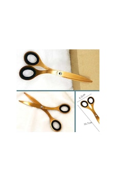 Omeniv Vintage Retro Gold Ton Makas Pirinç Minimal Tasarım Omeniv Vintage Retro Gold Ton Makas Pirinç Minimal Tasarım