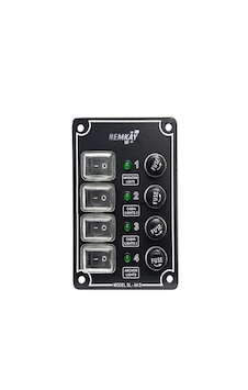 Tekne Karavan 4lü Sigorta Paneli Cam Sigortalı - Marin Tip Siyah Tekne Karavan 4lü Sigorta Paneli Cam Sigortalı - Marin Tip Siyah