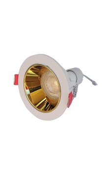 Beyaz Altın Sıva Altı Spot Cob Led Armatür Gu10 5w Beyaz Işıklı Çok Renkli