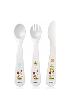 Avent Çatal. Kaşık Ve Bıçak Seti 18Ay+ Beyaz