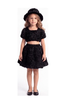 Mnk Baby & Kids Rosemu Kız Çocuk Şapkalı Takım M00819 Siyah Mnk Baby & Kids Rosemu Kız Çocuk Şapkalı Takım M00819 Siyah