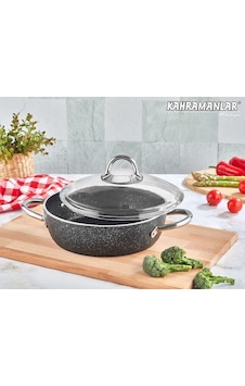 Kahramanlar 28 No Stone Karnıyarık Tencere Black 3402 Kahramanlar 28 No Stone Karnıyarık Tencere Black 3402