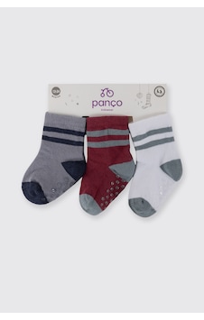 Panço Erkek Bebek 3'lü Soket Çorap 2522bb11011 renkli Panço Erkek Bebek 3'lü Soket Çorap 2522bb11011 renkli