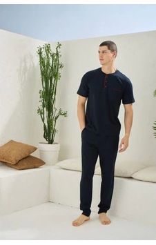 Moon Wear Erkek 2090 Erkek Midi Yaka Pijama Takım Lacivert Moon Wear Erkek 2090 Erkek Midi Yaka Pijama Takım Lacivert