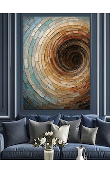 Derinleşen Taş Spiral Optik İllüzyon Dekoratif Kanvas - Mdf Ahşap Tablo Derinleşen Taş Spiral Optik İllüzyon Dekoratif Kanvas - Mdf Ahşap Tablo