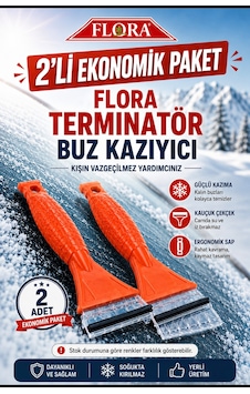 Flora Terminatör Çift Yönlü Buz Kazıyıcı Ve Kırıcı 2'li Ekonomik Paket Çok Renkli Flora Terminatör Çift Yönlü Buz Kazıyıcı Ve Kırıcı 2'li Ekonomik Paket Çok Renkli