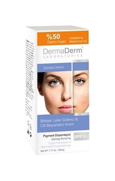 Dermaderm Bitkisel Leke Giderici & Cilt Beyazlatıcı SPF 50+ Gündüz Kremi 100 G Dermaderm Bitkisel Leke Giderici & Cilt Beyazlatıcı SPF 50+ Gündüz Kremi 100 G