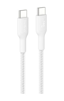Belkin Cab025hq1mwh Boostcharge Pro 240w Usb-c To Usb-c Örgülü 1m Hızlı Şarj Kablosu - Beyaz Belkin Cab025hq1mwh Boostcharge Pro 240w Usb-c To Usb-c Örgülü 1m Hızlı Şarj Kablosu - Beyaz