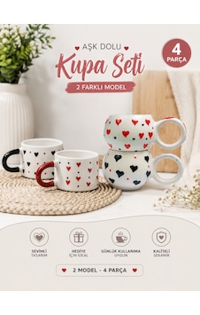 El Işlemeli 4 Parça Sevgi Kupası - Kalpli Kupa - Evli Ve Sevgili Mutluluk Kupası - Tamamen El Işciliği Hediyelik. Diğer El Işlemeli 4 Parça Sevgi Kupası - Kalpli Kupa - Evli Ve Sevgili Mutluluk Kupası - Tamamen El Işciliği Hediyelik. Diğer