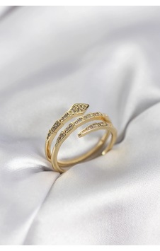 Buğz Yılan Model Gold Renk Zirkon Taşlı Kadın Yüzük Diğer 25758872 Buğz Yılan Model Gold Renk Zirkon Taşlı Kadın Yüzük Diğer 25758872