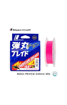 Major Craft Dangan Braid Egı 4x İp Misina Pe 0.6 0.10mm 12lb/4.8kg 150mt Pembe Major Craft Dangan Braid Egı 4x İp Misina Pe 0.6 0.10mm 12lb/4.8kg 150mt Pembe