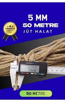 5 Mm 50 Metre Jüt Halat Dekoratif Hasır İp Urgan Süs Çeşidi