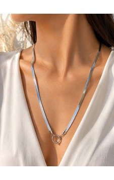 Cm Jewelry Çelik İtalyan Zincir Gümüş Renk Uzun Kolye Cm Jewelry Çelik İtalyan Zincir Gümüş Renk Uzun Kolye