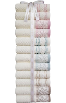 Özdilek Evony Bronie Havlu 12 Adet - Mint Bej Pudra Çok Renkli Özdilek Evony Bronie Havlu 12 Adet - Mint Bej Pudra Çok Renkli