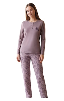 Over Sleep By Poleren Over Sleep 3409 Kadın Kışlık Süprem Pijama Takımı Lila Over Sleep By Poleren Over Sleep 3409 Kadın Kışlık Süprem Pijama Takımı Lila