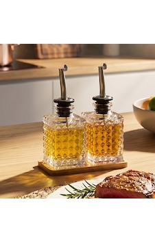 Porsima Dhz90112 2li Bambu Standlı Sızdırmaz Cam Yağlık Sirkelik Yağdanlık 100+100 Ml Porsima Dhz90112 2li Bambu Standlı Sızdırmaz Cam Yağlık Sirkelik Yağdanlık 100+100 Ml