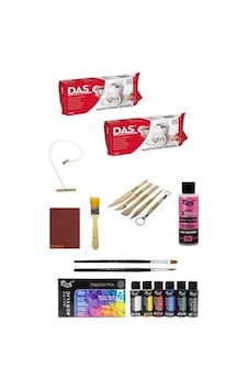 Das Beyaz Seramik Kili 2x500gr Rich Mastermix Akrilik Boya Ana Renkler 6lı 60cc Set Das Beyaz Seramik Kili 2x500gr Rich Mastermix Akrilik Boya Ana Renkler 6lı 60cc Set