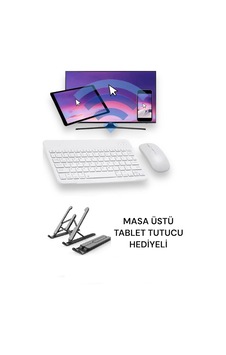 Tüm Cihazlara Uyumlu Akıllı Taşınabilir Şarj Edilebilir Kablosuz Bluetooth Klavye Ve Mause Seti Kar Beyaz - 582815151 Tüm Cihazlara Uyumlu Akıllı Taşınabilir Şarj Edilebilir Kablosuz Bluetooth Klavye Ve Mause Seti Kar Beyaz - 582815151