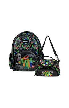 Minecraft Erkek Çocuk İlkokul Çantası Ve Beslenme Çantası Seti Minecraft Baskılı Siyah - Setmc26627b Minecraft Erkek Çocuk İlkokul Çantası Ve Beslenme Çantası Seti Minecraft Baskılı Siyah - Setmc26627b