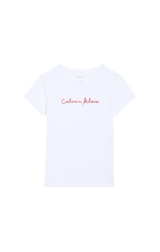 Calvin Klein Kız Çocuk Tişört Lvcksja17g-16158 Beyaz