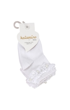 Katamino Teri Aks Bebek Çorabı 46206 Beyaz Katamino Teri Aks Bebek Çorabı 46206 Beyaz