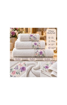 Slc Home 3lü Banyo Havlu Seti / Nakışlı Hamam Seti %100 Pamuk 3 Farklı Boy Beyaz - 939964782 Beyaz Slc Home 3lü Banyo Havlu Seti / Nakışlı Hamam Seti %100 Pamuk 3 Farklı Boy Beyaz - 939964782 Beyaz