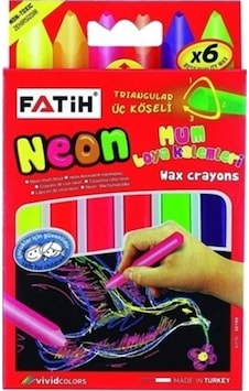 Fatih Mum Boya Wax Crayons Neon 6lı - 3 Paket Çok Renkli Fatih Mum Boya Wax Crayons Neon 6lı - 3 Paket Çok Renkli
