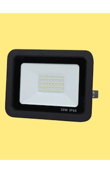 30 Watt Siyah Slim Kasa 3000k Günışığı Ip65 Led Projektör 30 Watt Siyah Slim Kasa 3000k Günışığı Ip65 Led Projektör