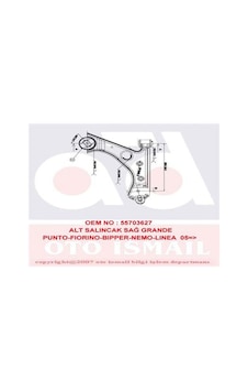 Sağ Salıncak Opar 51895366e Fiat Fiorino