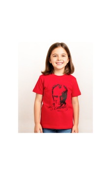 Modanino Kız Çocuk Ataturk Posterli T-shirt 8-12 Yaş 12539 Kırmızı Modanino Kız Çocuk Ataturk Posterli T-shirt 8-12 Yaş 12539 Kırmızı