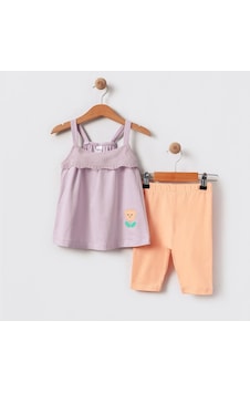 Kıpırık Baby Kız Bebek Çocuk Lila Dantel Asesuarlı Tişört Taytlı Takım-1156 Lila Kıpırık Baby Kız Bebek Çocuk Lila Dantel Asesuarlı Tişört Taytlı Takım-1156 Lila