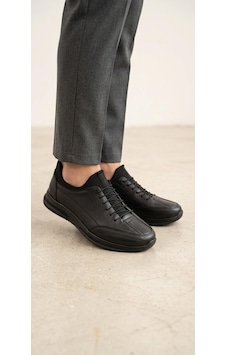 Beren Erkek Hakiki Deri Siyah Esnek Boğazlı Casual Ayakkabı Ortopedik Taban Sneaker Beren Erkek Hakiki Deri Siyah Esnek Boğazlı Casual Ayakkabı Ortopedik Taban Sneaker