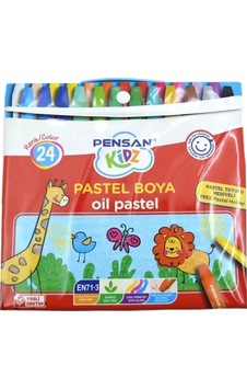 Kidz 24 Renk Çantalı Pastel Boya Çok Renkli Kidz 24 Renk Çantalı Pastel Boya Çok Renkli